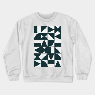 My Favorite Geometric Patterns No.17 - Green Tinted Navy Blue Crewneck Sweatshirt